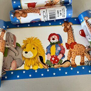 New Warner Wallpaper Border Lot of 5 KID6191 Childrens Playroom Animals‎ Clowns